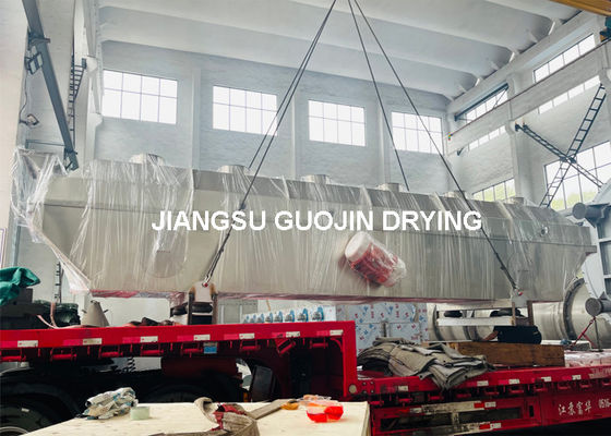 Máy sấy muối thép không gỉ Máy sấy giường cho nhiều vật liệu YZS75-6 Động cơ rung động 5.5x2kw Lượng