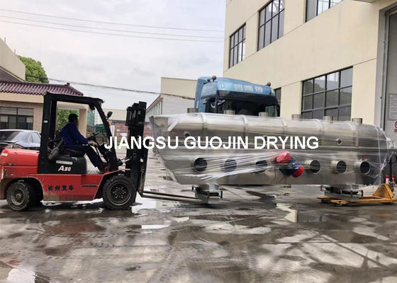 Capacity Powder Granule Salt Fluid Bed Dryer Stainless Steel VFBD 8x1.8 Nhiệt độ không khí đầu ra thấp