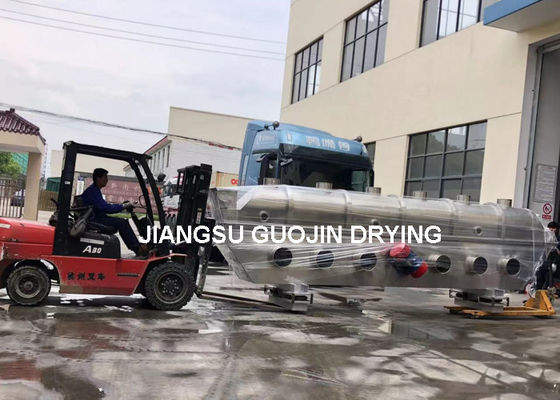 Capacity Powder Granule Salt Fluid Bed Dryer Stainless Steel VFBD 8x1.8 Nhiệt độ không khí đầu ra thấp