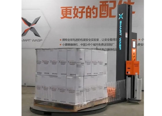Máy đóng gói Pallet trước căng với màn hình cảm ứng 7 inch