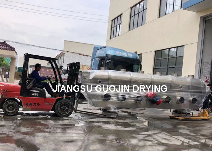 Máy sấy muối thép không gỉ Máy sấy giường cho nhiều vật liệu YZS75-6 Động cơ rung động 5.5x2kw Lượng