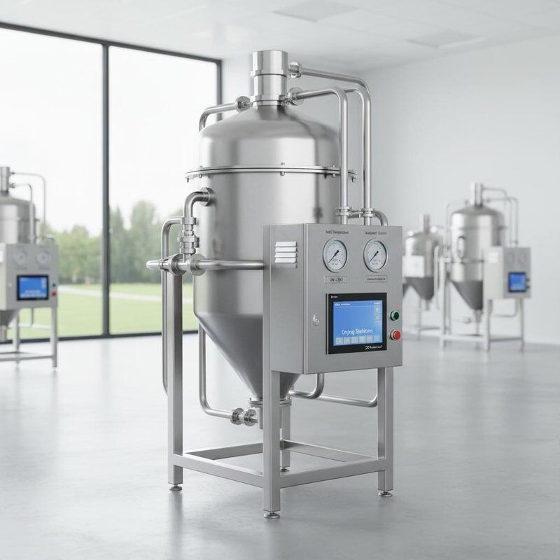 Máy sấy phun dược phẩm tích hợp nhiệt độ đầu vào 140-350 và điều khiển tự động được thiết kế để làm khô dung dịch